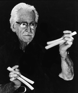 Percy Danforth playing the bones.