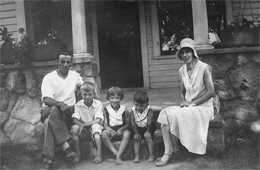 My father, Arthur, me, Marjorie, Lloyd, and my mother, Anna. July 1930